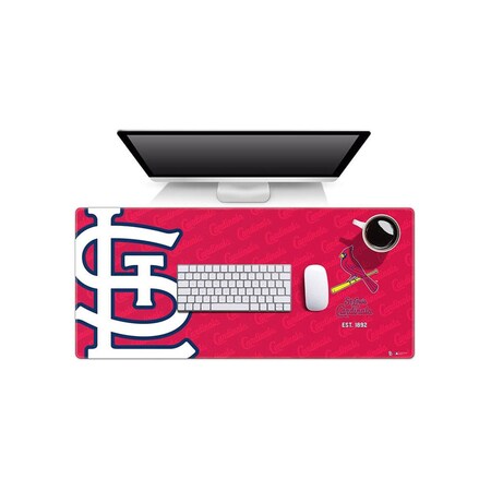 Convenience Concepts 35.4 x 15.7 in. St. Louis Cardinals Logo Series Desk Pad Multi Color HI4255694